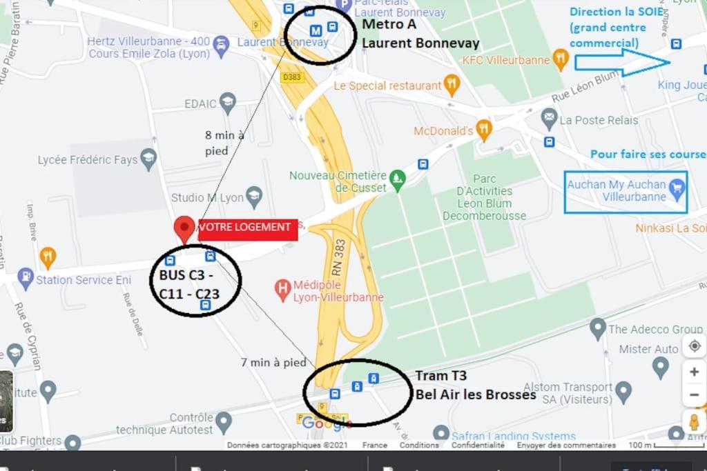Appartement Renove Pour 6 Avec Parking 维勒班 外观 照片